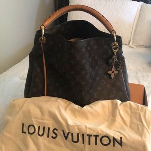 Louis Vuitton Artsy MM Bag with LV Charm